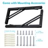 CLT 12" Black Folding Shelf Brackets Max. Load 330 lb,
