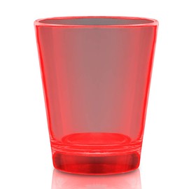 1.5 oz. Neon Red Glow Shot Glasses, UV Reactive (12 pack)