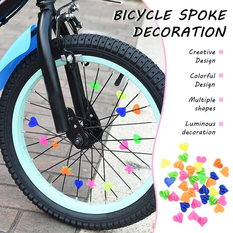 PLLDVEFD 320 Pieces Bicycle Spoke Decoration, Children'S Bicycle Accessories, Luminous