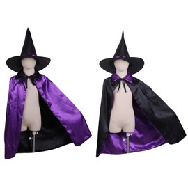 Umineko Pumpkin Parade Halloween Costume, Costume, Costume, Boys, 2-Piece Set, Cloak, Hat, Purple, Black