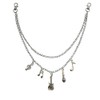 3D Mini Guitar and Microphone Charm Pant Chain, Music Notes