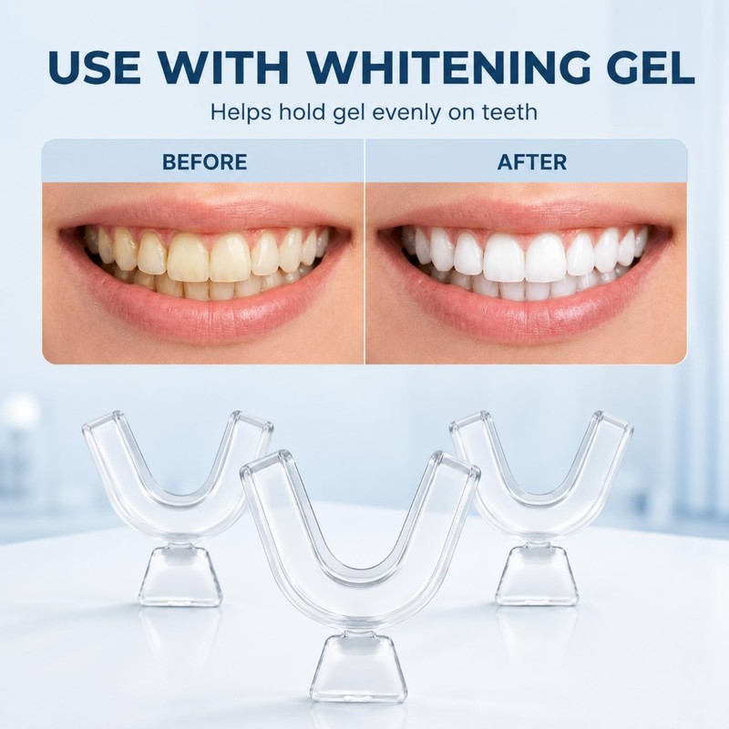 6 Pack Teeth Whitening Trays, Thermoplastic Teeth Mouth Guard Night