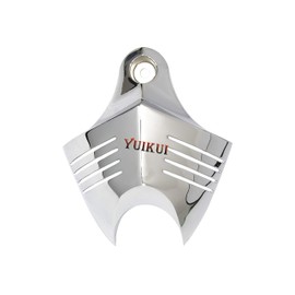 Motorcycle Black Or Chrome V-Shield Big Twins Horn Cover Cowbell Horns Compatible with 1992 And Up Harley-Davidson With Side Mount"Cowbell" Horn Cover And All V-rod's (Chrome)