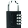 ABUS 145/40 C Aluminum Resettable Combination Padlock, 4 Dial, Black