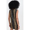 Norma Kamali Women's Sleeveless Tailored Mini Dress, Python, Print, Brown,