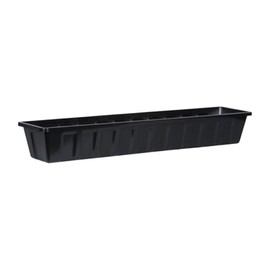 Poly-Pro Plastic Flower Box Planter, Black, 36-Inch