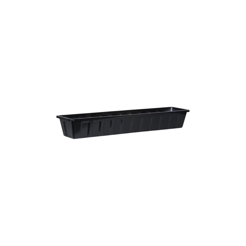 Poly-Pro Plastic Flower Box Planter, Black, 36-Inch