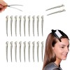 60pz Pinza Perforada Para Cabello Tipo Pico De Garza Acero