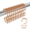 LBYOJKD Double Sided Shower Curtain Hooks with Smooth Gliding Roller
