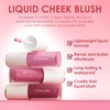 FOCALLURE Silky Cream Liquid Blush,Leaving a Matte Dewy Makeup Look,Easy