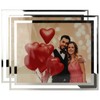 Cokiyaya 8"×10" Silver Glass Picture Frame, Crystal, Glass, 2 Pack,