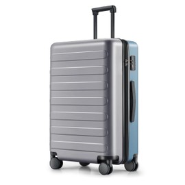 NINETYGO 24 Inch Luggage with Spinner Wheels, Checked Luggage, Large Luggage for 5-7 Days Travel, 100% Hardshell PC, TSA Lock, 25.9 X 17.9 X 10.0 (Grey Blue, Rhine)