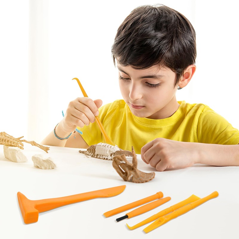 TOYANDONA Dino Dig Kit, 18pcs Dinosaur Dig Kit Tools Dino