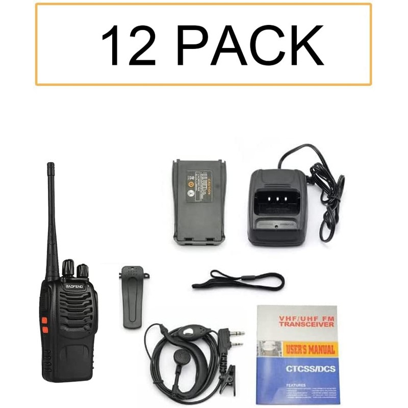 12 Pack BAOFENG BF-888S Walkie Talkies for Adults Long Range