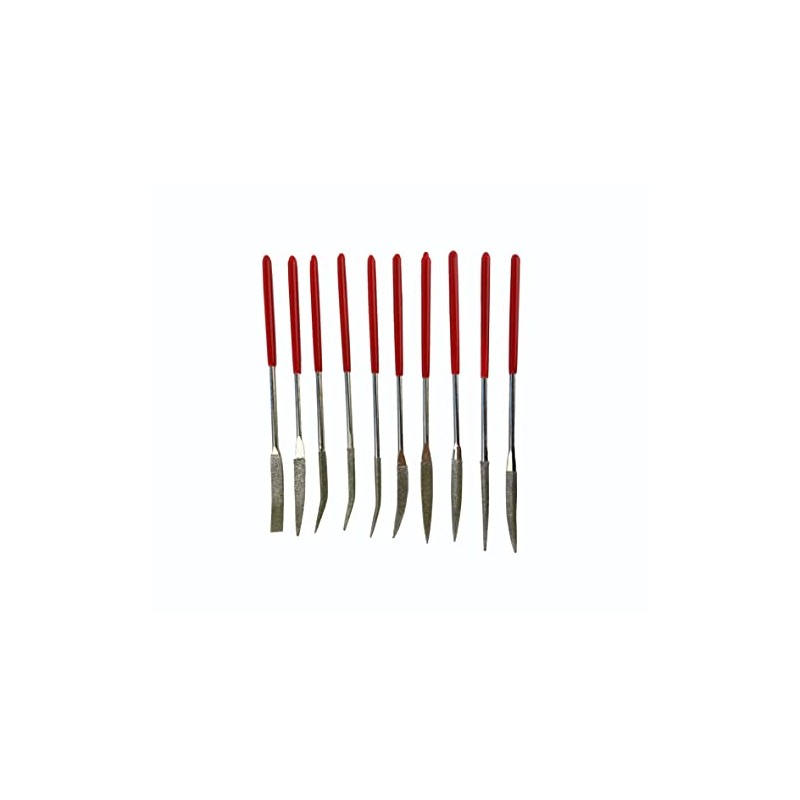 Proops Diamond Needle File Set, 10 Bent Files, Jeweller Jewellery