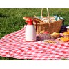100% Cotton Fabric Gingham Table Cloth 140x140 Square Natural Buffalo