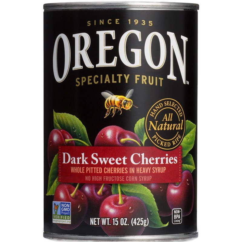 Oregon Specialty Fruit, Dark Sweet Cherries, Pitted, All-Natural,15 Ounce (Pack