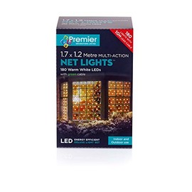 1.75x1.2m 180 WWhite Multi-action Net - Premier Christmas Lights LV122741WW
