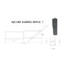 L.A Ornamental 7" Heavy Duty Steel Weld Square Gate Hinge