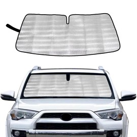 RERPRO Front Window Covers Windshield Sun Shade Compatible with 2010-2024 Toyota 4Runner 5th Gen Accessories Foldable Windshield Sunshade Window Screen UV Privacy Protection, 1 Pack Aluminum Foil