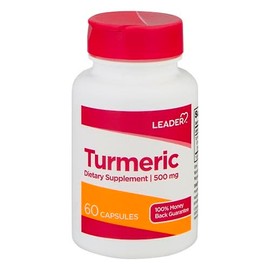 Leader Turmeric 500 mg Dietary Supplement, 60 Capsules