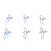 100pcs Blue Birds Paper Clips Creatively Cute Plated Metal Bookmark