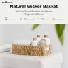 Pixoframe Rectangular Handwoven Wicker Basket - Water Hyacinth Storage Baskets