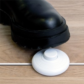 Round Foot Switch - Lights can be switched off using your foot, no need to bend (White)