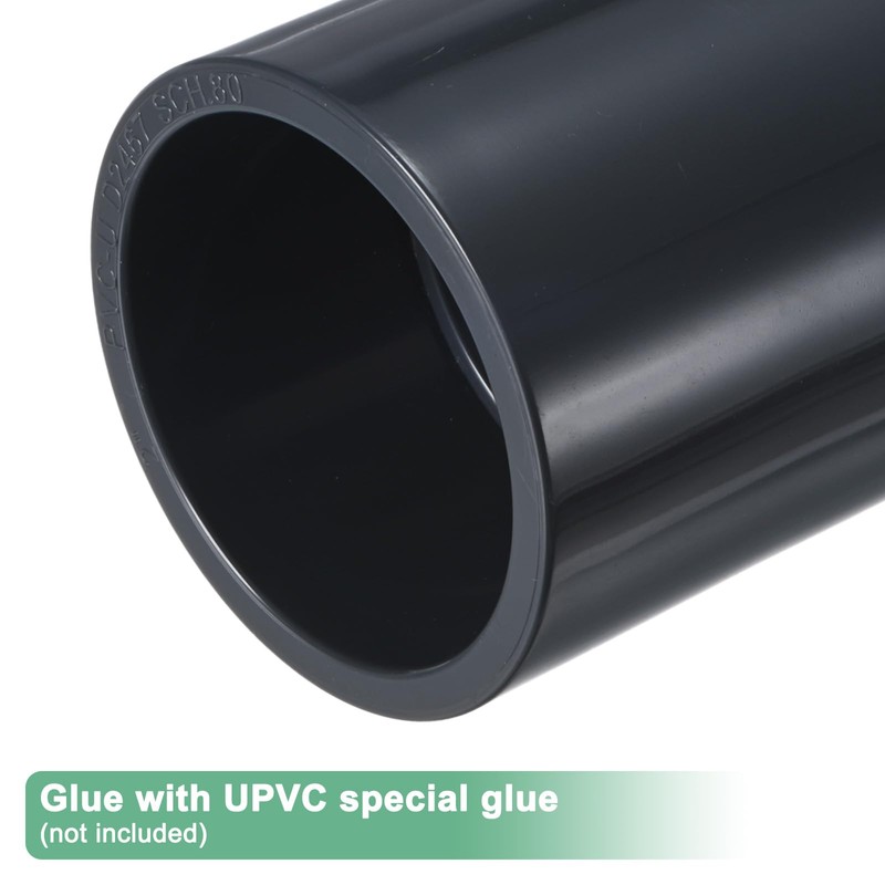 M METERXITY 1-Pack PVC Pipe Coupling Adapter, 2" Straight Coupling