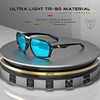 ATTCL Polarisierte Sonnenbrille Herren Sportbrille mit UV-Schutz Hexagonal TR90 Rahmen