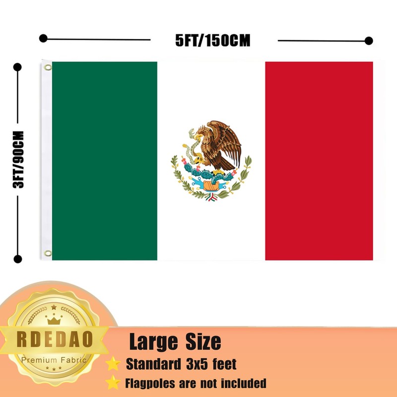 RDEDAO Mexico Flag 3x5 Ft Outdoor - Mexican Flag Outdoor