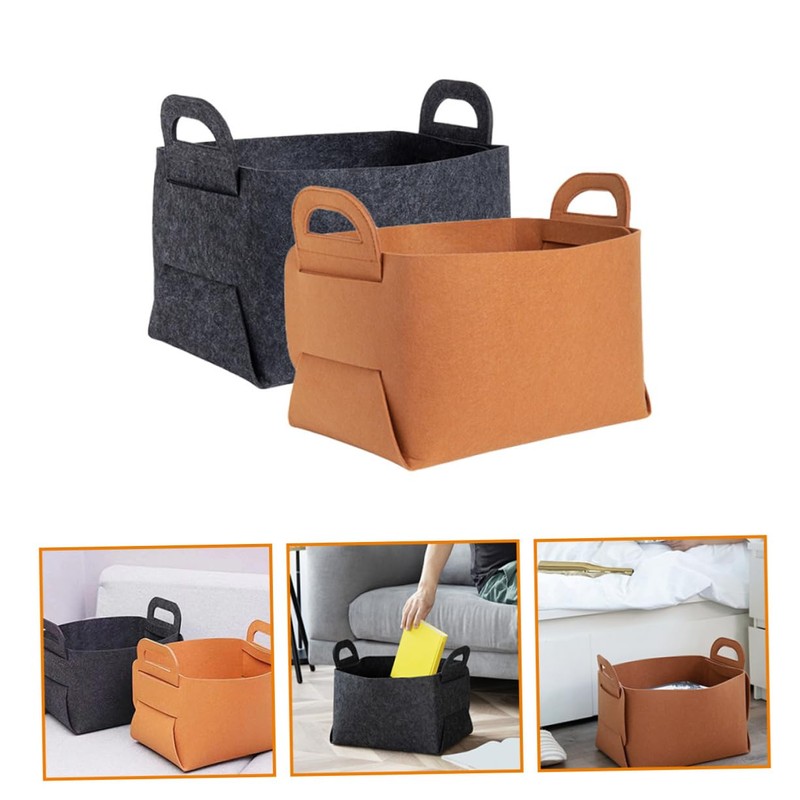 LABRIMP 2pcs Felt Storage Box Creative Sundries Organizer for Home