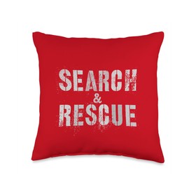 Vintage SEARCH & RESCUE Vintage S.A.R Dept Uniform SAR Team Throw Pillow