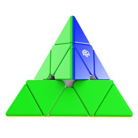 CuberShop GAN Pyraminx M cubeta magnético de velocidad (posicionamiento de núcleo estándar esmerilado Ver. GAN 2020 Liteweight cubeta pirámide sin adhesivos, con innovador sistema de posicionamiento