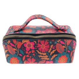 Karma Women's Zip Cosmetic Bag, Retro Floral