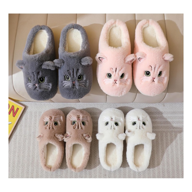 Plush animal slippers, soft and comfortable slippers, women's home slippers,