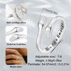 INFUSEU Sterling Silver Hug Rings for Women Daughter Granddaughter You