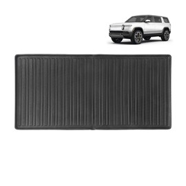 BestEvMod for Rivian R1S All Weather Trunk Mat Protection Accessories, 3D Cargo Liner TPE Material Compatible with Rivian R1S 2022 2023 2024 2025Interior Accessories