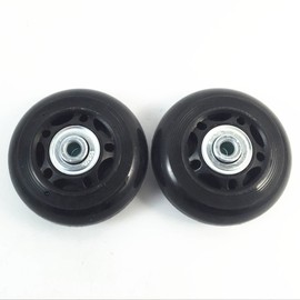 2 Set Luggage Suitcase Replacement Wheels Axles and Wrench Repair Set OD 64mm