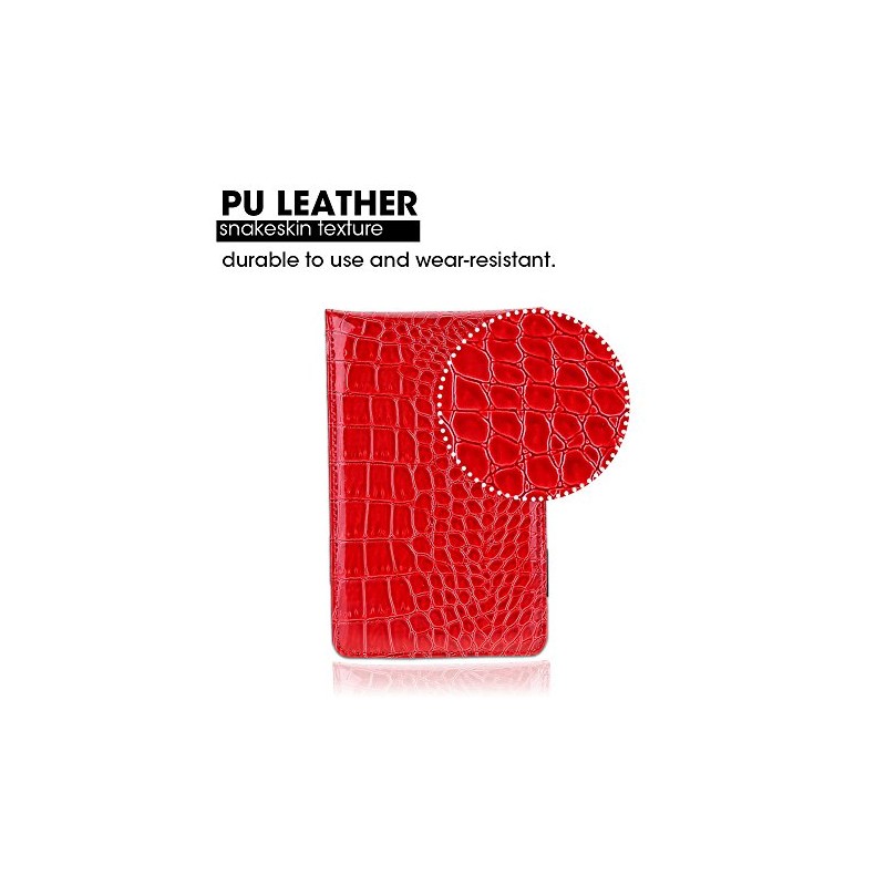 Leather Scorecard Holder, Score Counter Keeper Card Holder (Red)