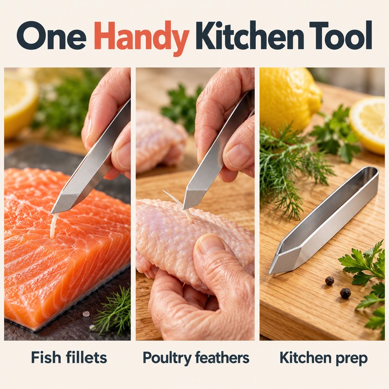 Stainless Steel Fish Bone Tweezers – Flat or Slant Tip
