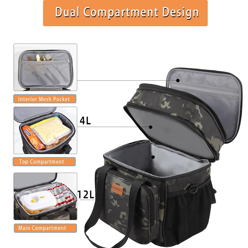 Expandable Large Lunch Bag, Insulated Heavy Duty Lunch Box Leakproof