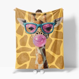 Giraffe Soft Blanket Gifts for Giraffe Lovers,Girls, Women, Men Adults and Kids,The Warm Cozy Fuzzy Giraffe Throw Blankets for Sofa Bed Couch Chair Living Room 40"X50"(Giraffe)