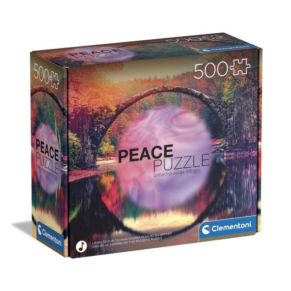 Clementoni 35119 Peace Mindful Reflection 500 Pieces, Made in Italy, Jigsaw Puzzle for Adults, Multicolor, Medium