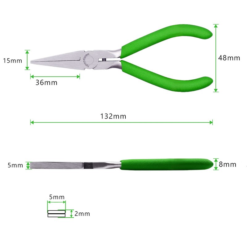 SPEEDWOX Flat Pliers, No Guru, 5.3 inches (134 mm), Micro