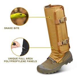 skiguard Snake Guard Snake Gaiters, Waterproof Snake Chaps for Lower Legs, Snake Bite Proof Guardz Gaiters, Snake Guardz Fit for Men & Women, Adjustable Size for Hunting Hiking and Farm