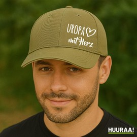 Huuraa Cappy Hat Uropa with Heart Gift Idea, Olive/Beige, Unit size