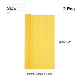MECCANIXITY Crepe Paper Roll 7.5ft Long 20 Inch Wide for Wedding Ceremony Various Large Festivals Decoration, Apricot Yellow 2pcs