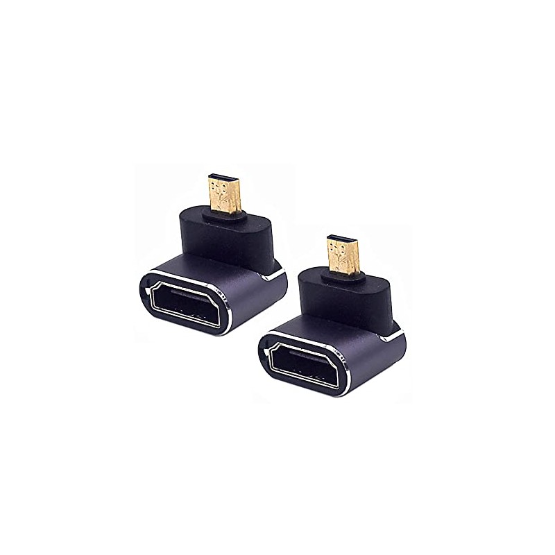 Kework 2 Pack8K UHD Micro HDMI Adapter, 48Gbps 3D Micro