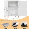 Petsfit Litter Box Enclosure, Odor-Free Design, Storage Cabinet, Easy-Clean, and
